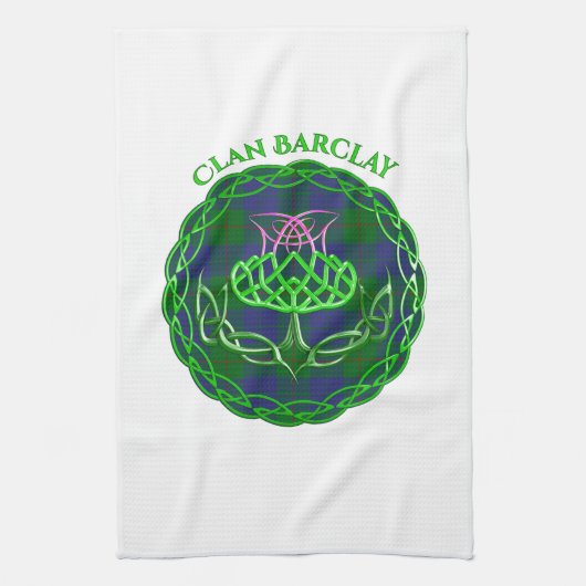 Barclay Scottish Tartan Celtic Thistle Theedoek (Verticaal)