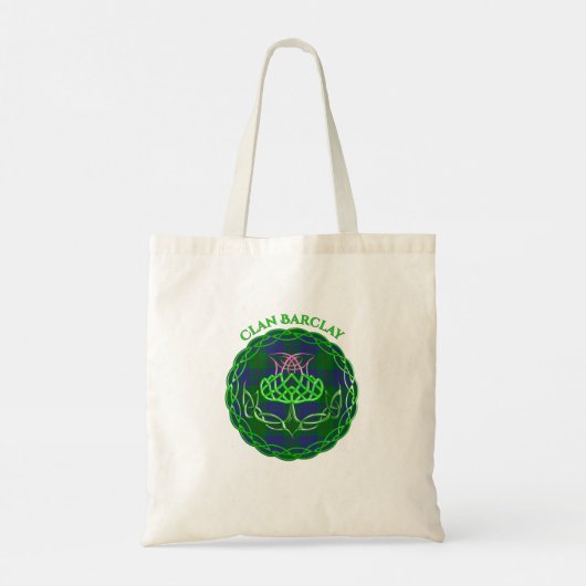 Barclay Scottish Tartan Celtic Thistle Tote Bag (Achterkant)