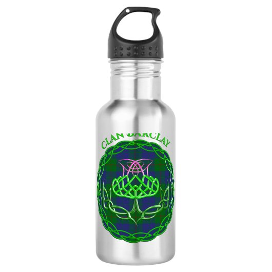 Barclay Scottish Tartan Celtic Thistle Waterfles (Voorkant)