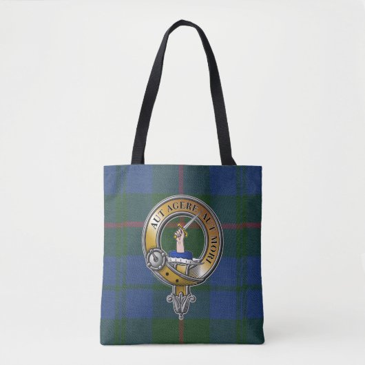 Barclay Tartan & Badge Tote Bag (Voorkant)