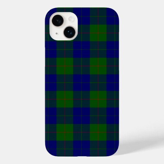 Barclay tartan blauw groen geruit Case-Mate iPhone case (Achterkant)