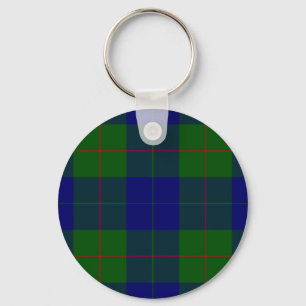 Barclay tartan blauw groen geruit sleutelhanger