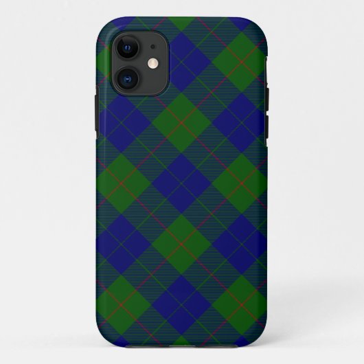 Barclay tartan blauwe groene vleid Case-Mate iPhone case (Achterkant)