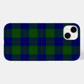 Barclay tartan blauwe groene vleid Case-Mate iPhone case (Achterkant (horizontaal))
