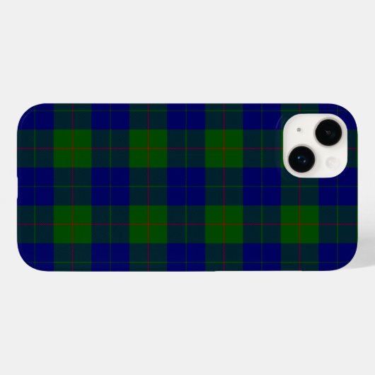 Barclay tartan blauwe groene vleid Case-Mate iPhone case (Achterkant (horizontaal))