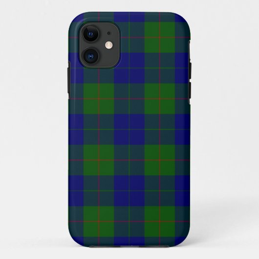 Barclay tartan blauwe groene vleid Case-Mate iPhone case (Achterkant)