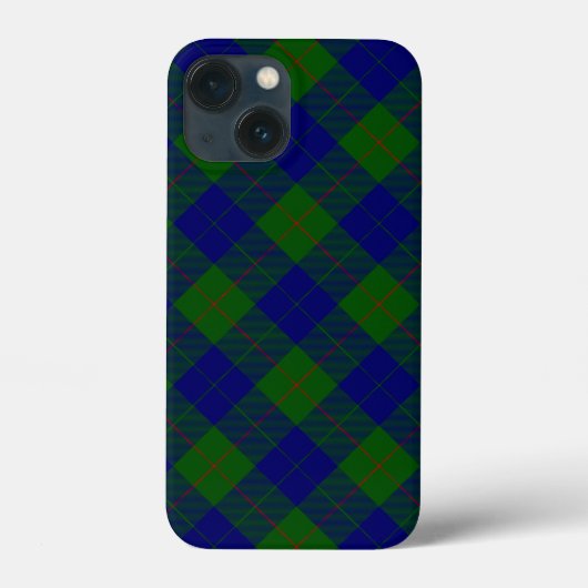 Barclay tartan blauwe groene vleid Case-Mate iPhone case (Achterkant)