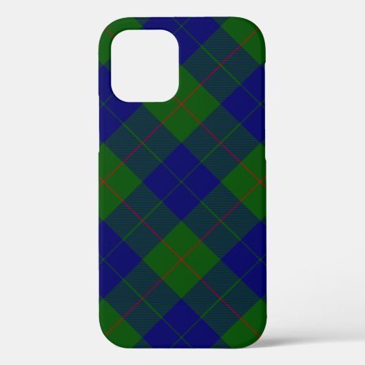 Barclay tartan blauwe groene vleid Case-Mate iPhone case (Achterkant)