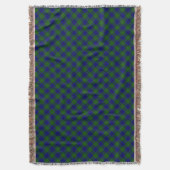 Barclay tartan blauwe groene vleid deken (Voorkant Verticaal)
