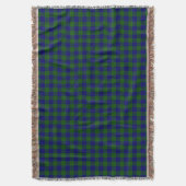 Barclay tartan blauwe groene vleid deken (Voorkant Verticaal)