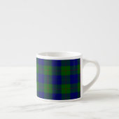 Barclay tartan blauwe groene vleid espresso kop (Rechts)