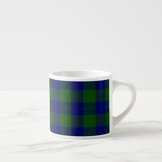 Barclay tartan blauwe groene vleid espresso kop (Rechts)