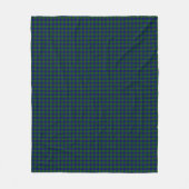 Barclay tartan blauwe groene vleid fleece deken (Voorkant)