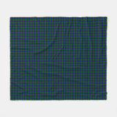 Barclay tartan blauwe groene vleid fleece deken (Voorkant (Horizontaal))