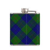 Barclay tartan blauwe groene vleid heupfles (Achterkant)