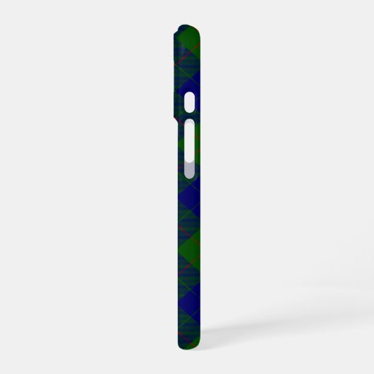 Barclay tartan blauwe groene vleid iPhone 16 hoesje (Linkerkant)