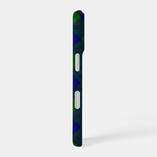 Barclay tartan blauwe groene vleid iPhone 16 hoesje (Rechterkant)