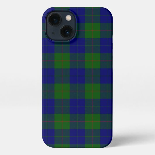 Barclay tartan blauwe groene vleid iPhone hoesje (Achterkant)