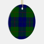Barclay tartan blauwe groene vleid keramisch ornament (Rechts)