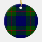 Barclay tartan blauwe groene vleid keramisch ornament (Voorkant)