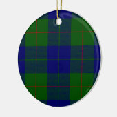 Barclay tartan blauwe groene vleid keramisch ornament (Links)