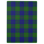 Barclay tartan blauwe groene vleid klembord (Achterkant)