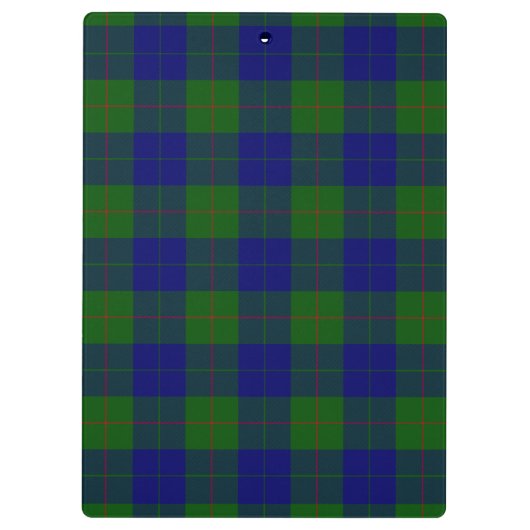 Barclay tartan blauwe groene vleid klembord (Achterkant)