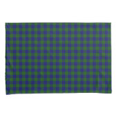 Barclay tartan blauwe groene vleid kussensloop (Voorkant-Rechts)
