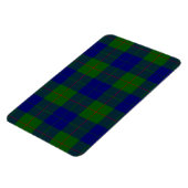 Barclay tartan blauwe groene vleid magneet (Linkerzijde)