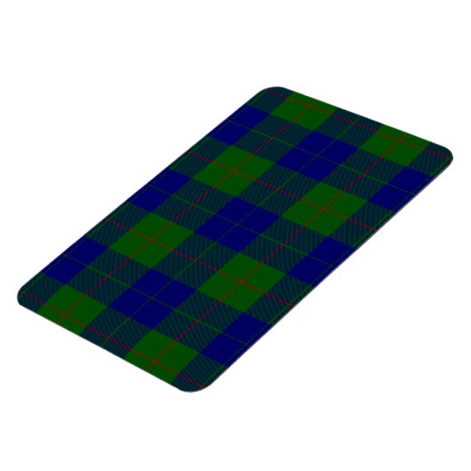 Barclay tartan blauwe groene vleid magneet (Linkerzijde)