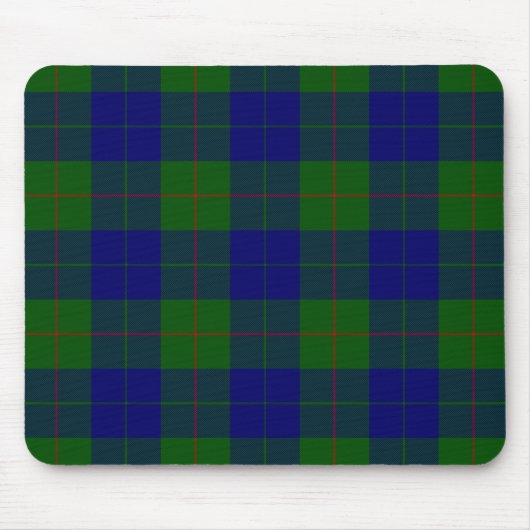 Barclay tartan blauwe groene vleid muismat (Voorkant)