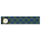 Barclay tartan blauwe groene vleid naambordje (Voorkant)