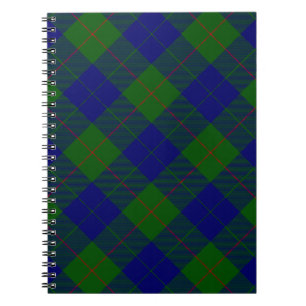 Barclay tartan blauwe groene vleid notitieboek