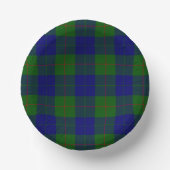 Barclay tartan blauwe groene vleid papieren kommen (Voorkant)