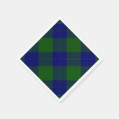 Barclay tartan blauwe groene vleid servetten (Hoek)