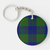 Barclay tartan blauwe groene vleid sleutelhanger (Voorkant)
