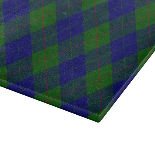 Barclay tartan blauwe groene vleid snijplank (Hoek)