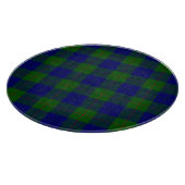 Barclay tartan blauwe groene vleid snijplank (Hoek)