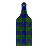 Barclay tartan blauwe groene vleid snijplank (Voorkant)