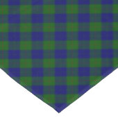 Barclay tartan blauwe groene vleid tafelkleed (Gekanteld)