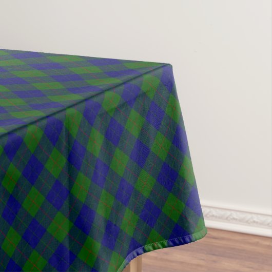 Barclay tartan blauwe groene vleid tafelkleed (Voorbeeld)