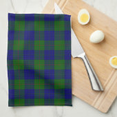 Barclay tartan blauwe groene vleid theedoek (Quarter Fold)