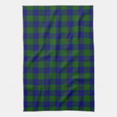 Barclay tartan blauwe groene vleid theedoek (Verticaal)