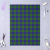 Barclay tartan blauwe groene vleid tissuepapier (Craft)