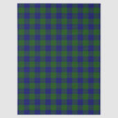 Barclay tartan blauwe groene vleid tissuepapier (Voorkant)