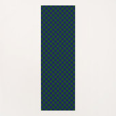 Barclay tartan blauwe groene vleid yogamat (Voorkant)