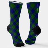 Barclay tartan blue green plaid sokken (Gebogen)