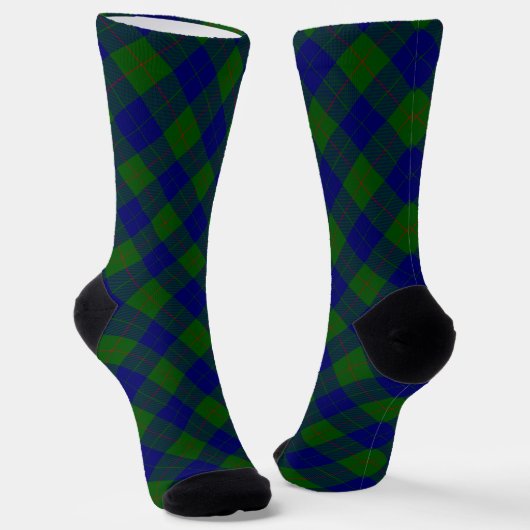Barclay tartan blue green plaid sokken (Gebogen)