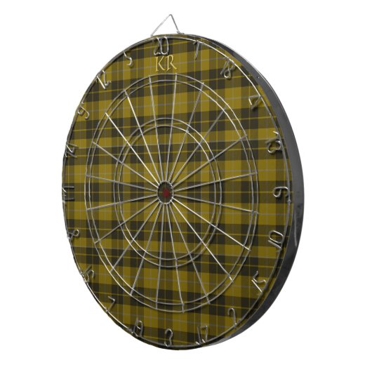 Barclay Tartan met uw initialen, Schotse speldenst Dartbord (Voorkant Rechts)
