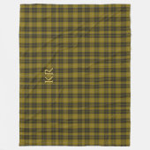 Barclay Tartan met uw initialen, Schotse speldenst Fleece Deken (Voorkant)